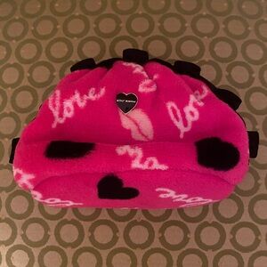 Betsey Johnson pink puffy soft cosmetic purse